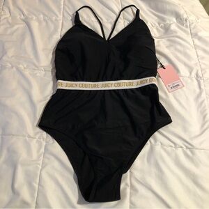 Juicy Couture New with tags beautiful black one piece swimsuit Sz L